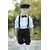 Royal Black Kids Suspender with bow tie for 2-6 year old