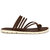 Footlodge Men's Brown Velcro Sandals