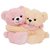 Cute Pink and Cream Bear Couple Soft Toy, Pink (9.8-inch)