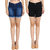 Ave Fashion Wear Slim Fit Denim Shorts For Girls-Pack Of 2