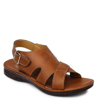 Action Floaters MenS Tan Velcro Sandals