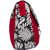 Vivinkaa Black Leaf Red Canvas Sling Bag for Women 