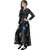 Klick2Style Blue Printed Cape Dress For Women