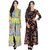 Klick2Style Pack of 2 Black Printed Cape Dress For Women