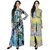 Klick2Style Pack of 2 Yellow Printed Cape Dress For Women