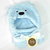 Cartoon Teddy Baby Blankets Light Blue