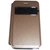 Golden Steel Finish S View Flip Protective Cover Case for Apple iPhone 4 / 4S