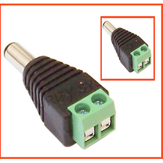 10 Pcs Dc Power Connector Male For Cctv Camera Power