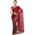 Triveni Maroon Georgette Lace Saree With Blouse