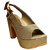 Hansx Women's Gold Heels