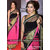 Sophie Pink with Black Net Boollywood Saree