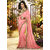 Fashion Founder Pink Georgette Embroidered Saree With Blouse