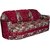 Karigar -Marvel Three seater fabric sofa (Red)
