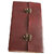 eShilp Handmade Leather Diary Plain 2 Lock Closure Pasted Binding Size 25x18x2.5 Cm Brown