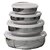 Set Of 4 Steel Containers With Lid