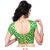 Melluha Green Readymade Silk Saree Blouse For Women