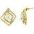 The Jewelbox Daily Work Wear Pearl American Diamond Gold Plated Stud Earring for Women