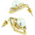 The Jewelbox Daily Work Wear Pearl American Diamond Gold Plated Stud Earring for Women