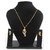 Velamart Fashion Gold Plated  AD Necklace Jewellery Set with Eartops  Earrings - 3277
