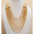 Lovely multi chain combination golden color necklace