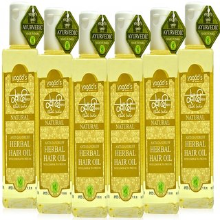 Khadi Anti-Dandruff Herbal Hair Oil Pack Of 6 100 Ml