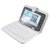 Keyboard with Leather Case for all 7-inch Tablet with Micro USB OTG Cable (White