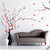 Pvc Grey Branch Pink Flowers Cute Singing Birds Wall Sticker (20X28 Inch)