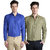AVE Fashion Full Sleeves Plain Cotton Shirt For Men- Pack Of 2