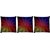 Snoogg Abstract Sun Rays Pack of 3 Digitally Printed Cushion Cover Pillows 12 x 12 Inch