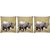 Snoogg abstarct rhino Pack of 3 Digitally Printed Cushion Cover Pillows 12 x 12 Inch