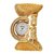 Glory Round Dial Gold Leather Analog Watch For Women