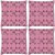 Snoogg Abstract Cream Pink Pattern Pack Of 4 Digitally Printed Cushion Cover Pillows 12 X 12 Inch