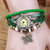 Vintage/Retro Leather Women Bracelet Green Wrist Watch Cute butterfly Pendant