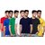 Enquotism Men's Multicolor Round Neck T-Shirt (Pack of 7)