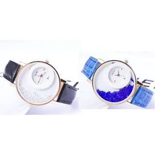 Women Wadding Black And Blue Combo Of Two party Analog Girls Watch