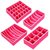 Set of 4 Foldable Storage Box type Non-Smell Drawer Organizer-Pink