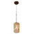 GIG Golden crystal hanging lamp in cylindrical shape with open base and metal cord for suspension .  This fixture can be
