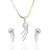 Antiquejewels Gold Plated Cubic Zircon Earring and Necklace,jewellery Set