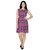 Klick2Style Purple Graphic Print A Line Dress For Women
