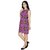 Klick2Style Purple Graphic Print A Line Dress For Women