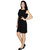 Klick2Style Black Plain A Line Dress For Women