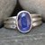 6 Ct Natural Blue Sapphire 2 Mark Sterling Silver Ring for Men CH267