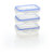 RK Super Lock  Seal Polypropylene Rectangular Containers, 110 ml, Set of 3, Transparent