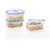 RK Super Lock  Seal Polypropylene Rectangular Containers, 140ml, Set of 3, Transparent