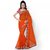 Aaina Orange Georgette Embroidered Saree With Blouse