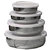 Set of 4 Steel Containers with Lid