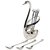 Craftgasmic Little India Silver Polished Swan Shaped 6 Spoon and Stand Set