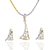 Antiquejewels Brass Gold Plated Women Cubic Zircon Jewellery Set,Earring and Necklace