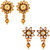 Om Jewells Traditional Ethnic Combo of Stylish Two Earrings with Crystals stones for Women CO1000008