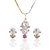 Antiquejewels Brass Gold Plated Women Cubic Zircon and Multi Color Jewellery Set,Earring and Necklace